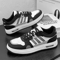 2025 Neue Herren-Boardschuhe, Turnschuhe, Skateschuhe, Freizeitschuhe, lässig, Unisex, geruchshemmend, stoßdämpfend, weiche Sohle, elegant, langlebig  - Schwarz und Weiß / 40