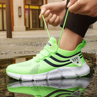 Herren Casual Sportschuhe Atmungsaktive Leichte Turnschuhe Outdoor Mesh Schwarz Laufschuhe Athletisch Jogging Tenis Wanderschuhe  - Grün / 43