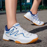 Neue Sportschuhe für Männer und Frauen, niedrig geschnittene, stoßfeste Tischtennisschuhe mit dicker Sohle und Schnürung sowie Badmintonschuhe  - 211 / 44