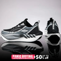 Bequeme, sportliche, rutschfeste Herren-Sneakers, Laufschuhe aus Carbon-Board, Spezial-Marathon, Sport, atmungsaktiv, leicht  - 33 / Schwarz