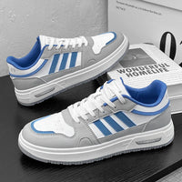 2025 Neue Herren-Boardschuhe, Turnschuhe, Skateschuhe, Freizeitschuhe, lässig, Unisex, geruchshemmend, stoßdämpfend, weiche Sohle, elegant, langlebig  - Weiß Blau / 41