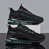 Herren Air-Laufschuhe, Tennis-Walking-Schuhe, atmungsaktive und rutschfeste Laufschuhe  - Schwarz Grün / 39